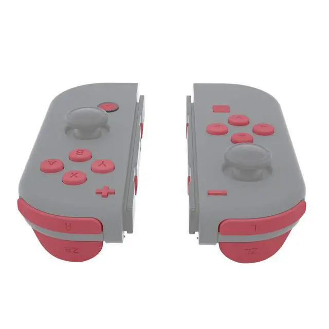 Alt view image 4 of 7 - DIY Full Set Buttons for Nintendo Switch & Switch OLED, Custom Replacement Buttons for JoyCon, ABXY Direction Keys SR SL L R ZR ZL + - Home Capture Trigger Buttons Springs - Indian Red @