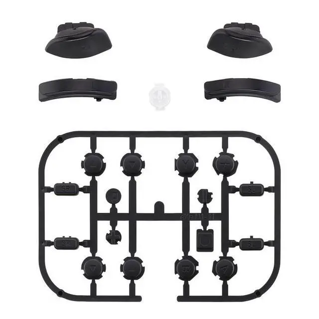 Alt view image 2 of 7 - DIY Full Set Buttons for Nintendo Switch & Switch OLED, Custom Replacement Buttons for JoyCon, ABXY Direction Keys SR SL L R ZR ZL + - Home Capture Trigger Buttons Springs - Black @