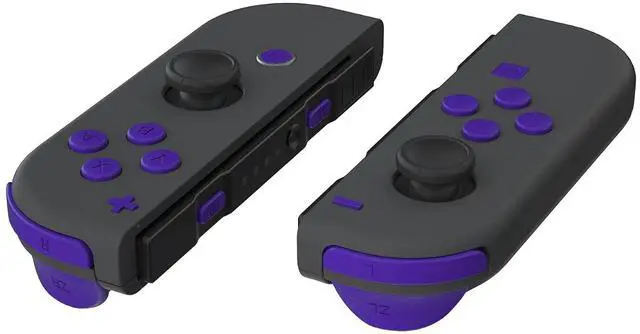 Main image of DIY Full Set Buttons for Nintendo Switch & Switch OLED, Custom Replacement Buttons for JoyCon, ABXY Direction Keys SR SL L R ZR ZL + - Home Capture Trigger Buttons Springs - Purple @