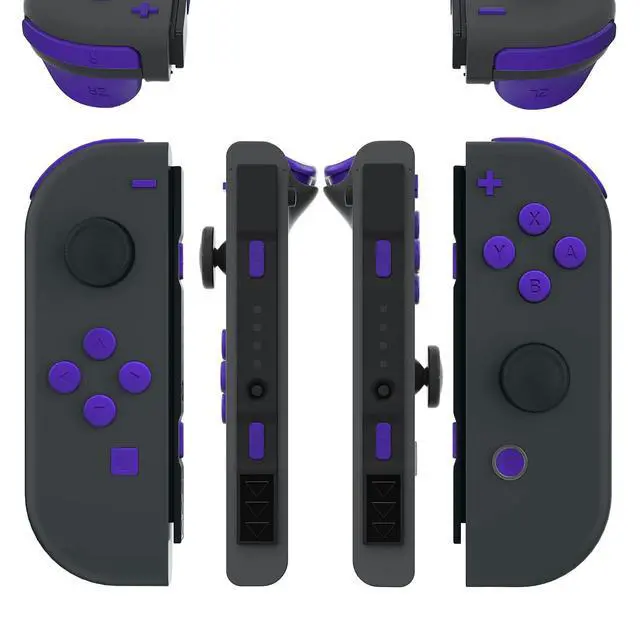 Alt view image 3 of 7 - DIY Full Set Buttons for Nintendo Switch & Switch OLED, Custom Replacement Buttons for JoyCon, ABXY Direction Keys SR SL L R ZR ZL + - Home Capture Trigger Buttons Springs - Purple @