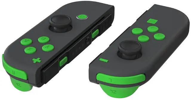 Main image of DIY Full Set Buttons for Nintendo Switch & Switch OLED, Custom Replacement Buttons for JoyCon, ABXY Direction Keys SR SL L R ZR ZL + - Home Capture Trigger Buttons Springs - Green @
