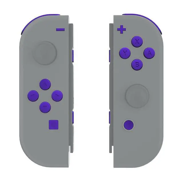 Alt view image 7 of 7 - DIY Full Set Buttons for Nintendo Switch & Switch OLED, Custom Replacement Buttons for JoyCon, ABXY Direction Keys SR SL L R ZR ZL + - Home Capture Trigger Buttons Springs - Purple @
