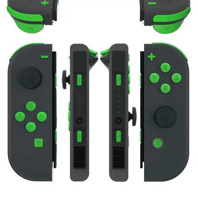 Alt view image 3 of 7 - DIY Full Set Buttons for Nintendo Switch & Switch OLED, Custom Replacement Buttons for JoyCon, ABXY Direction Keys SR SL L R ZR ZL + - Home Capture Trigger Buttons Springs - Green @