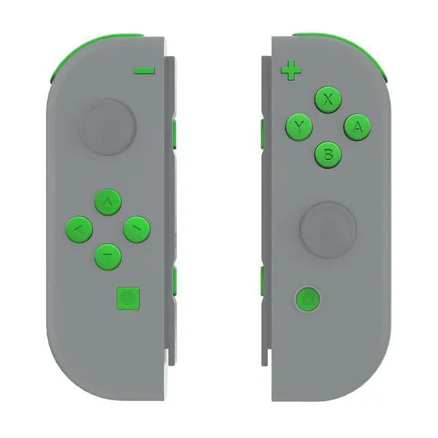 Alt view image 7 of 7 - DIY Full Set Buttons for Nintendo Switch & Switch OLED, Custom Replacement Buttons for JoyCon, ABXY Direction Keys SR SL L R ZR ZL + - Home Capture Trigger Buttons Springs - Green @