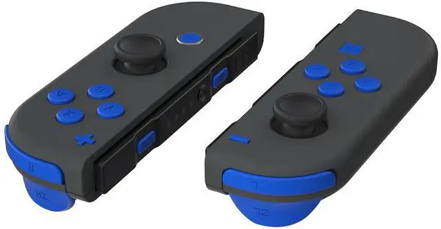 Main image of DIY Full Set Buttons for Nintendo Switch & Switch OLED, Custom Replacement Buttons for JoyCon, ABXY Direction Keys SR SL L R ZR ZL + - Home Capture Trigger Buttons Springs - Blue @