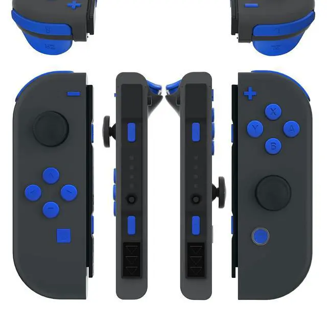 Alt view image 3 of 7 - DIY Full Set Buttons for Nintendo Switch & Switch OLED, Custom Replacement Buttons for JoyCon, ABXY Direction Keys SR SL L R ZR ZL + - Home Capture Trigger Buttons Springs - Blue @