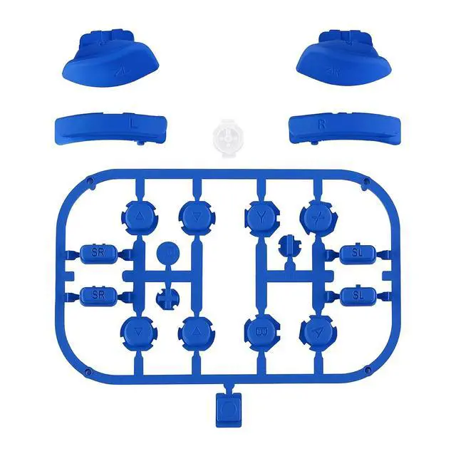 Alt view image 2 of 7 - DIY Full Set Buttons for Nintendo Switch & Switch OLED, Custom Replacement Buttons for JoyCon, ABXY Direction Keys SR SL L R ZR ZL + - Home Capture Trigger Buttons Springs - Blue @