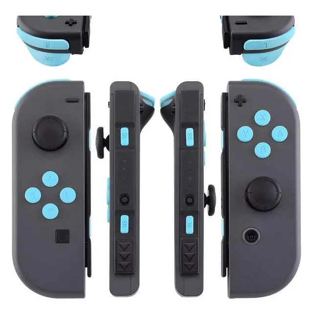 Alt view image 3 of 7 - DIY Full Set Buttons for Nintendo Switch & Switch OLED, Custom Replacement Buttons for JoyCon, ABXY Direction Keys SR SL L R ZR ZL + - Home Capture Trigger Buttons Springs - Heaven Blue @