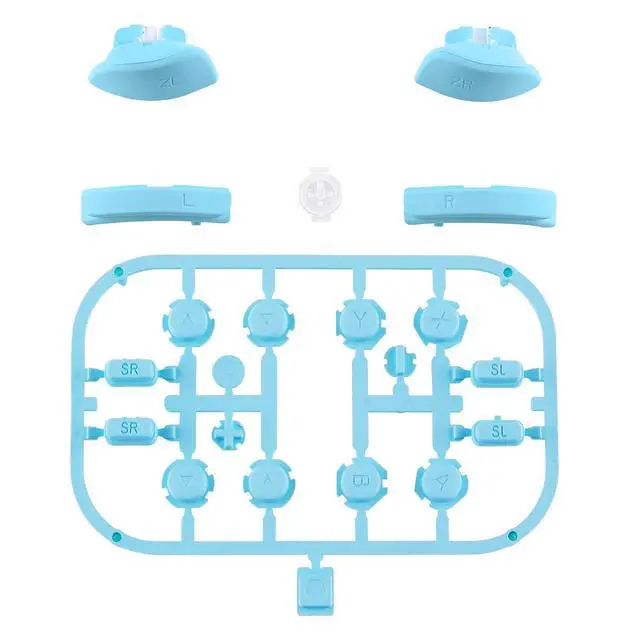 Alt view image 2 of 7 - DIY Full Set Buttons for Nintendo Switch & Switch OLED, Custom Replacement Buttons for JoyCon, ABXY Direction Keys SR SL L R ZR ZL + - Home Capture Trigger Buttons Springs - Heaven Blue @