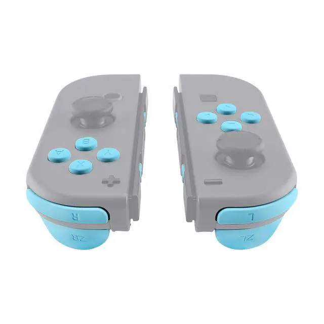 Alt view image 4 of 7 - DIY Full Set Buttons for Nintendo Switch & Switch OLED, Custom Replacement Buttons for JoyCon, ABXY Direction Keys SR SL L R ZR ZL + - Home Capture Trigger Buttons Springs - Heaven Blue @