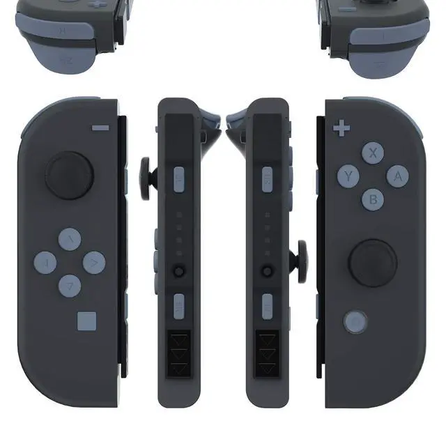 Alt view image 3 of 7 - DIY Full Set Buttons for Nintendo Switch & Switch OLED, Custom Replacement Buttons for JoyCon, ABXY Direction Keys SR SL L R ZR ZL + - Home Capture Trigger Buttons Springs - Slate Gray @