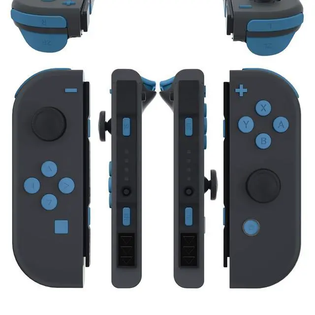 Alt view image 3 of 7 - DIY Full Set Buttons for Nintendo Switch & Switch OLED, Custom Replacement Buttons for JoyCon, ABXY Direction Keys SR SL L R ZR ZL + - Home Capture Trigger Buttons Springs - Airforce Blue @