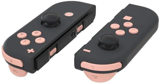 Main image of DIY Full Set Buttons for Nintendo Switch & Switch OLED, Custom Replacement Buttons for JoyCon, ABXY Direction Keys SR SL L R ZR ZL + - Home Capture Trigger Buttons Springs - Mandys Pink @