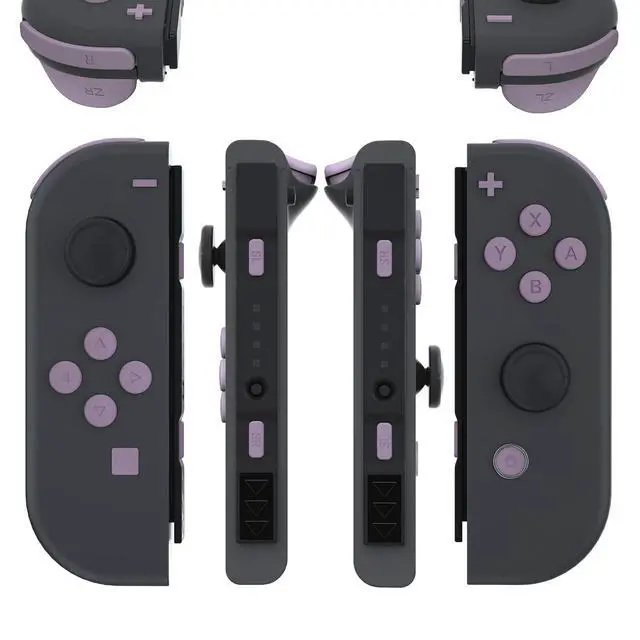 Alt view image 3 of 7 - DIY Full Set Buttons for Nintendo Switch & Switch OLED, Replacement Buttons for JoyCon, ABXY Direction Keys SR SL L R ZR ZL + - Home Capture Trigger Buttons Springs - Dark Grayish Violet @