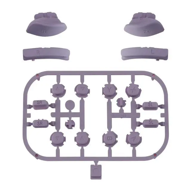 Alt view image 2 of 7 - DIY Full Set Buttons for Nintendo Switch & Switch OLED, Replacement Buttons for JoyCon, ABXY Direction Keys SR SL L R ZR ZL + - Home Capture Trigger Buttons Springs - Dark Grayish Violet @