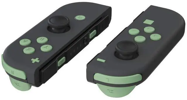 Main image of DIY Full Set Buttons for Nintendo Switch & Switch OLED, Custom Replacement Buttons for JoyCon, ABXY Direction Keys SR SL L R ZR ZL + - Home Capture Trigger Buttons Springs - Matcha Green @