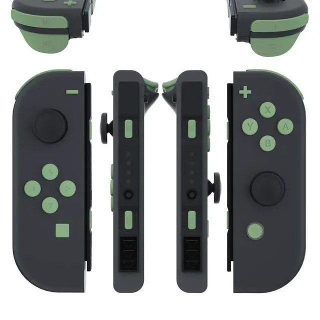 Alt view image 3 of 7 - DIY Full Set Buttons for Nintendo Switch & Switch OLED, Custom Replacement Buttons for JoyCon, ABXY Direction Keys SR SL L R ZR ZL + - Home Capture Trigger Buttons Springs - Matcha Green @