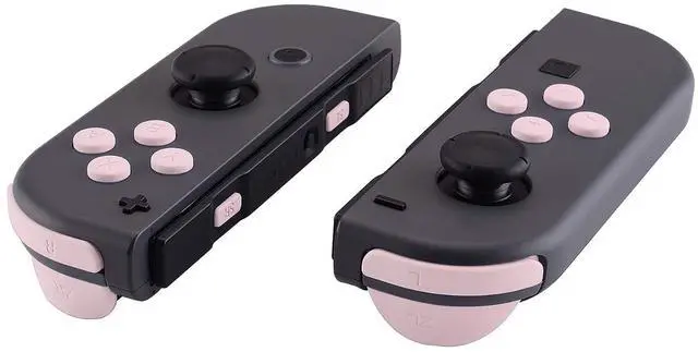 Main image of DIY Full Set Buttons for Nintendo Switch & Switch OLED, Replacement Buttons for JoyCon, ABXY Direction Keys SR SL L R ZR ZL + - Home Capture Trigger Buttons Springs - Cherry Blossoms Pink @