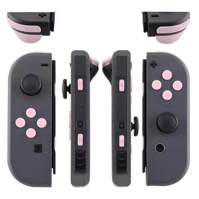 Alt view image 3 of 7 - DIY Full Set Buttons for Nintendo Switch & Switch OLED, Replacement Buttons for JoyCon, ABXY Direction Keys SR SL L R ZR ZL + - Home Capture Trigger Buttons Springs - Cherry Blossoms Pink @