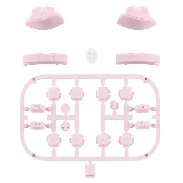 Alt view image 2 of 7 - DIY Full Set Buttons for Nintendo Switch & Switch OLED, Replacement Buttons for JoyCon, ABXY Direction Keys SR SL L R ZR ZL + - Home Capture Trigger Buttons Springs - Cherry Blossoms Pink @