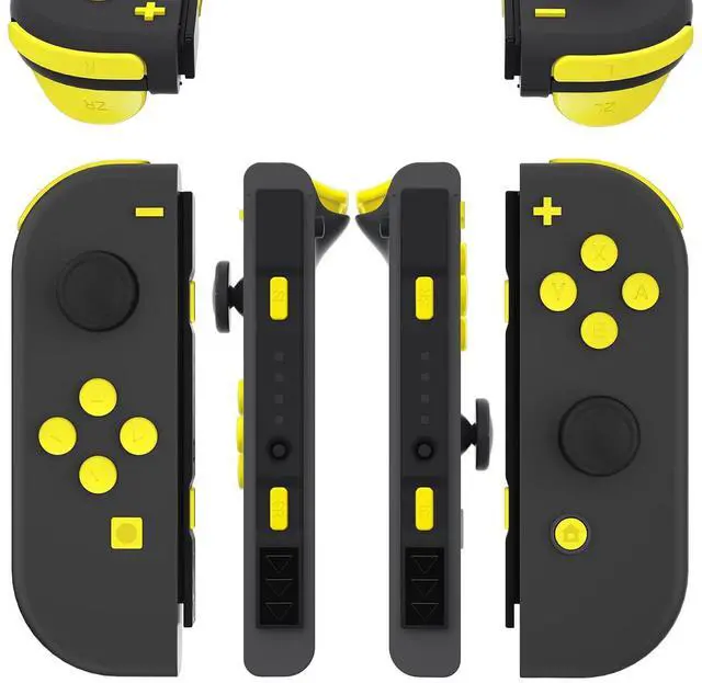 Main image of DIY Full Set Buttons for Nintendo Switch & Switch OLED, Replacement Buttons for JoyCon, ABXY Direction Keys SR SL L R ZR ZL + - Home Capture Trigger Buttons Springs - Sunflower Yellow @