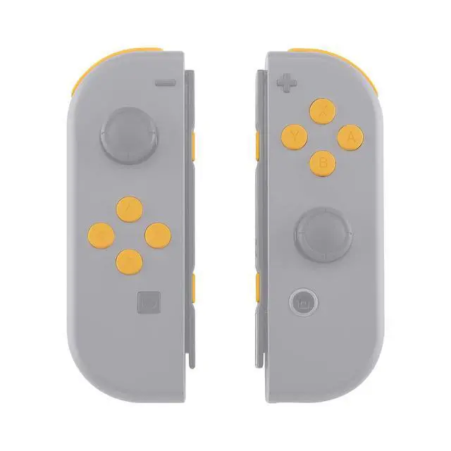 Alt view image 7 of 7 - DIY Full Set Buttons for Nintendo Switch & Switch OLED, Custom Replacement Buttons for JoyCon, ABXY Direction Keys SR SL L R ZR ZL + - Home Capture Trigger Buttons Springs - Caution Yellow @