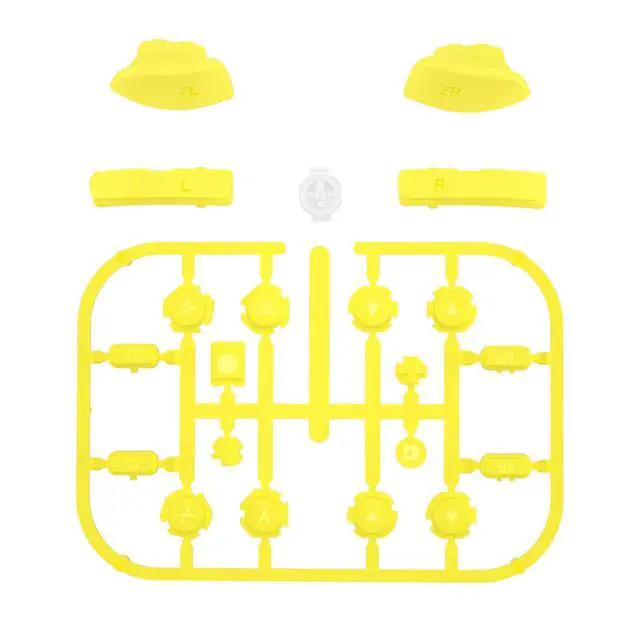 Alt view image 2 of 7 - DIY Full Set Buttons for Nintendo Switch & Switch OLED, Replacement Buttons for JoyCon, ABXY Direction Keys SR SL L R ZR ZL + - Home Capture Trigger Buttons Springs - Sunflower Yellow @
