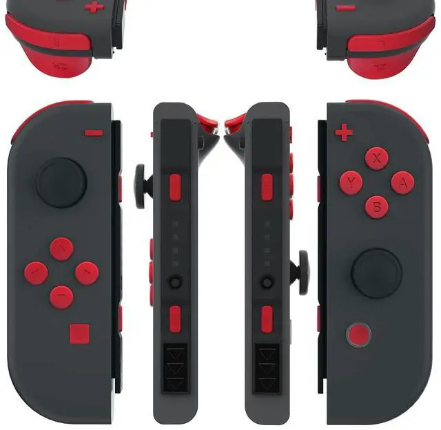 Main image of DIY Full Set Buttons for Nintendo Switch & Switch OLED, Custom Replacement Buttons for JoyCon, ABXY Direction Keys SR SL L R ZR ZL + - Home Capture Trigger Buttons Springs - Passion Red @