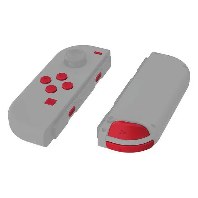 Alt view image 4 of 7 - DIY Full Set Buttons for Nintendo Switch & Switch OLED, Custom Replacement Buttons for JoyCon, ABXY Direction Keys SR SL L R ZR ZL + - Home Capture Trigger Buttons Springs - Passion Red @