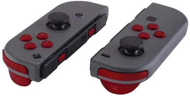 Main image of DIY Full Set Buttons for Nintendo Switch & Switch OLED, Custom Replacement Buttons for JoyCon, ABXY Direction Keys SR SL L R ZR ZL + - Home Capture Trigger Buttons Springs - Scarlet Red @