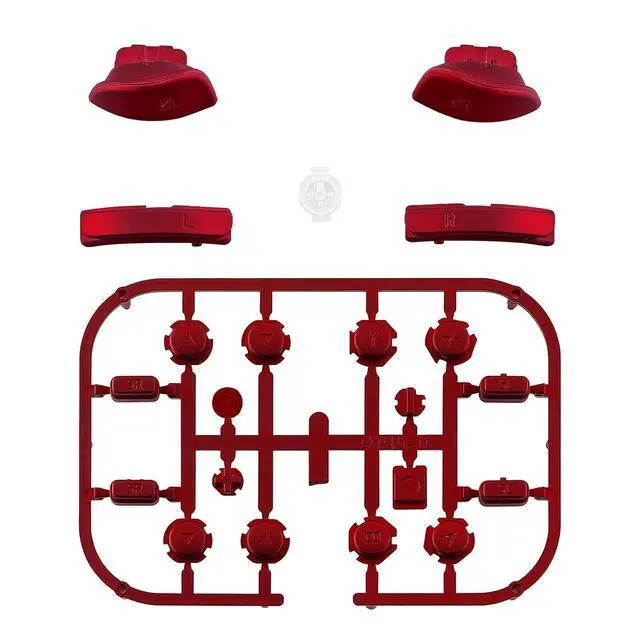 Alt view image 2 of 7 - DIY Full Set Buttons for Nintendo Switch & Switch OLED, Custom Replacement Buttons for JoyCon, ABXY Direction Keys SR SL L R ZR ZL + - Home Capture Trigger Buttons Springs - Scarlet Red @