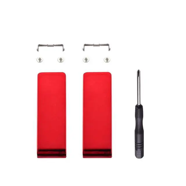 Alt view image 2 of 7 - 2 Set of Chrome Red Replacement Kickstand for Nintendo Switch Console, Back Bracket Holder Kick Stand for Nintendo Switch - Console NOT Included @