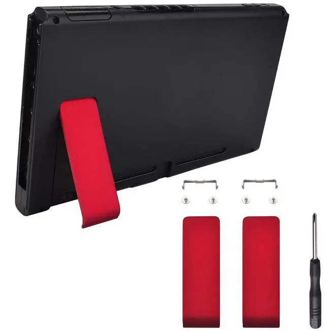 Main image of 2 Set of Scarlet Red Replacement Kickstand for Nintendo Switch Console, Back Bracket Holder Kick Stand for Nintendo Switch - Console NOT Included @