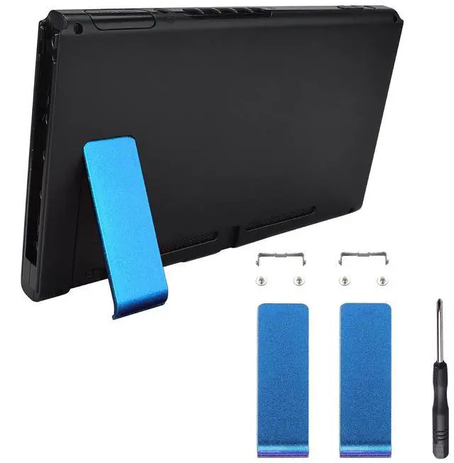 Main image of 2 Set of Chameleon Purple Blue Replacement Kickstand for Nintendo Switch Console, Back Bracket Holder Kick Stand for Nintendo Switch - Console NOT Included @
