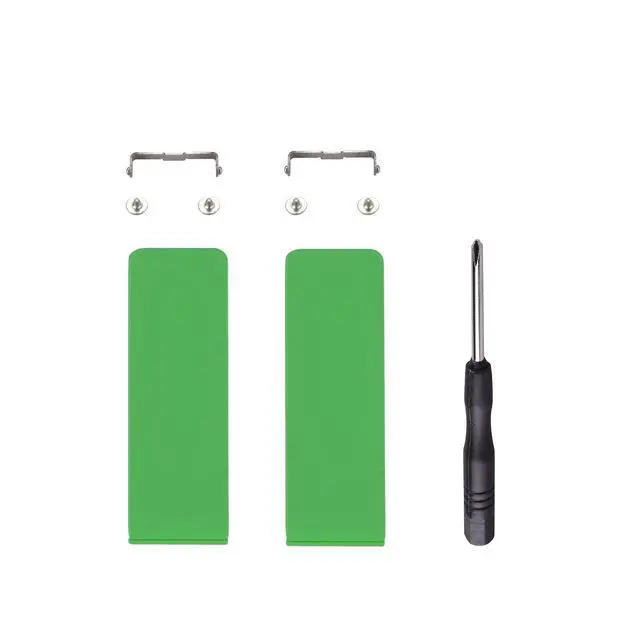 Alt view image 2 of 7 - 2 Set of Green Soft Touch Replacement Kickstand for Nintendo Switch Console, Back Bracket Holder Kick Stand for Nintendo Switch - Console NOT Included @