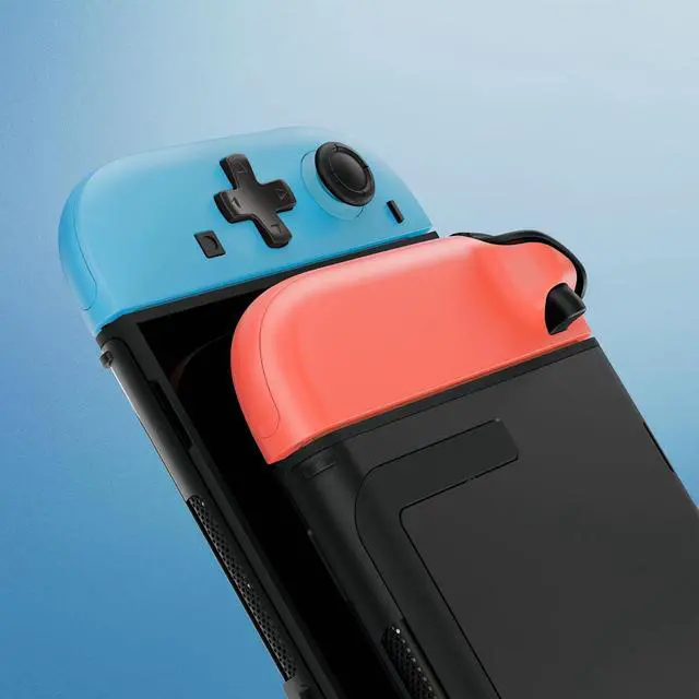 Alt view image 4 of 7 - Replacement Shell (D-Pad Version) with Buttons for Joycon 2, Custom Housing Faceplate Case + Decorative Strips + ABXY Dpad for Nintendo Switch 2 Controller - Essence Version - Blue Orange @