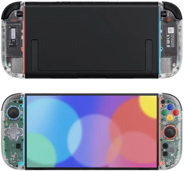 Alt view image 7 of 7 - DIY Replacement Shell (D-Pad Version) with Buttons for Joycon 2, Custom Housing Faceplate Case + Decorative Strips + ABXY Dpad for Nintendo Switch 2 Controller - Essence Version - Clear @