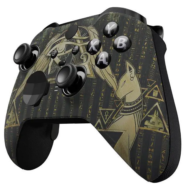 Alt view image 5 of 7 - Eye of Providence Pyramid Faceplate Cover, Front Housing Shell Replacement Kit for Xbox One Elite Series 2, Xbox Elite 2 Core Controller Model 1797 - Accent Rings Included @