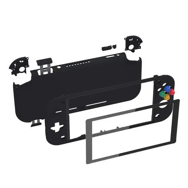 Alt view image 2 of 7 - Soft Touch Black DIY Replacement Shell for Nintendo Switch Lite, NSL Handheld Controller Housing w/Screen Protector, Custom Case Cover for Nintendo Switch Lite @
