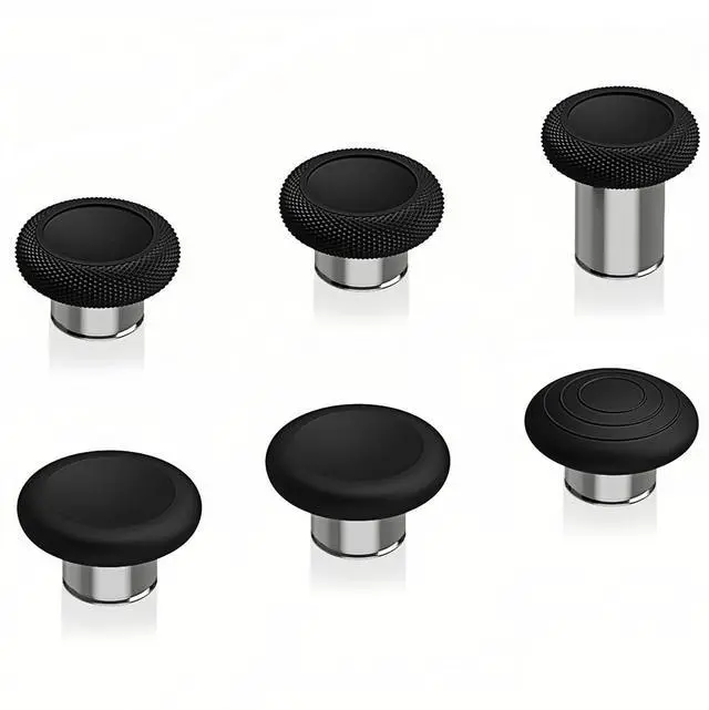 Main image of 6 in 1 Metal Replacement Thumbsticks Grip, Swap Magnetic Joysticks for Xbox One Elite Series 2 & Xbox Elite 2 Core Controller (Model 1797) - Black @