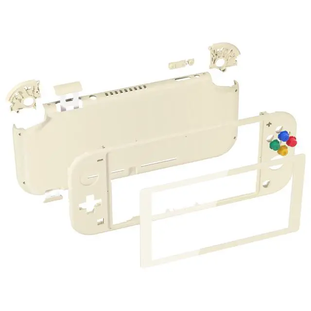 Alt view image 5 of 7 - Antique Yellow DIY Replacement Shell for Nintendo Switch Lite, NSL Handheld Controller Housing w/Screen Protector, Custom Case Cover for Nintendo Switch Lite @