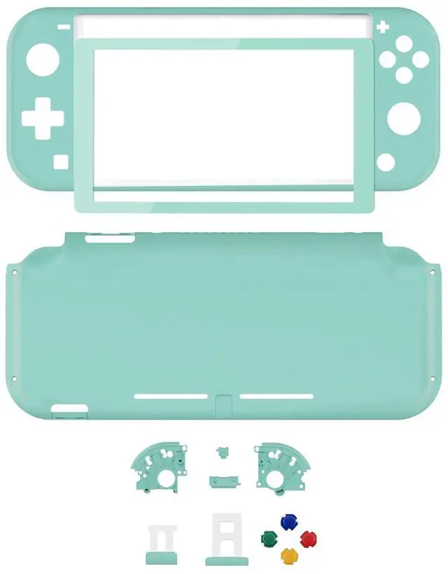 Alt view image 2 of 7 - Misty Green DIY Replacement Shell for Nintendo Switch Lite, NSL Handheld Controller Housing w/Screen Protector, Custom Case Cover for Nintendo Switch Lite @