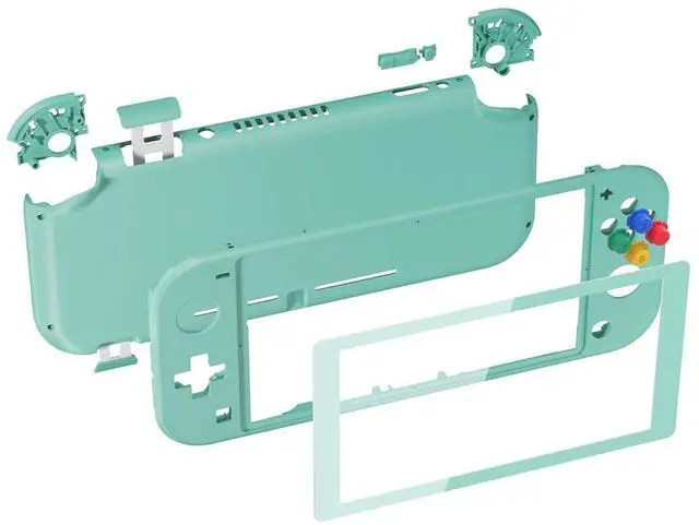 Alt view image 5 of 7 - Misty Green DIY Replacement Shell for Nintendo Switch Lite, NSL Handheld Controller Housing w/Screen Protector, Custom Case Cover for Nintendo Switch Lite @