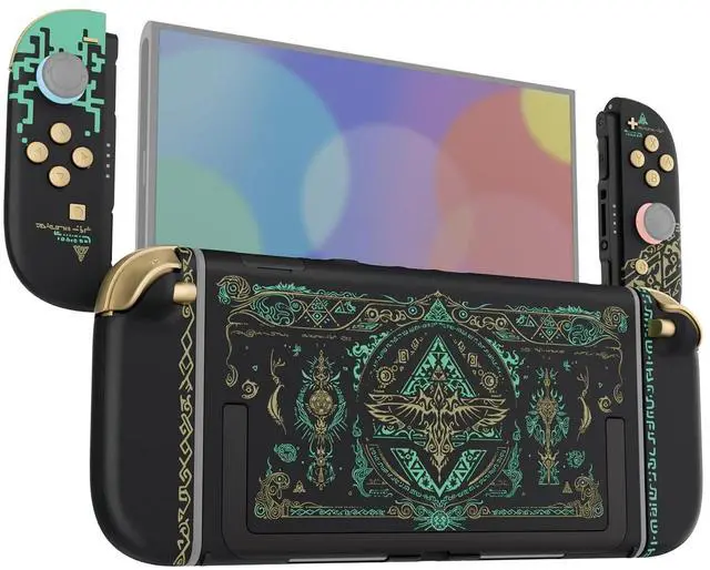 Main image of DIY Replacement Shell Buttons for Nintendo Switch 2, Full Set Back Plate Controller Housing with Buttons for Switch 2 Handheld Console & Joycon 2 - Deluxe Version - Totem of Kingdom Black @