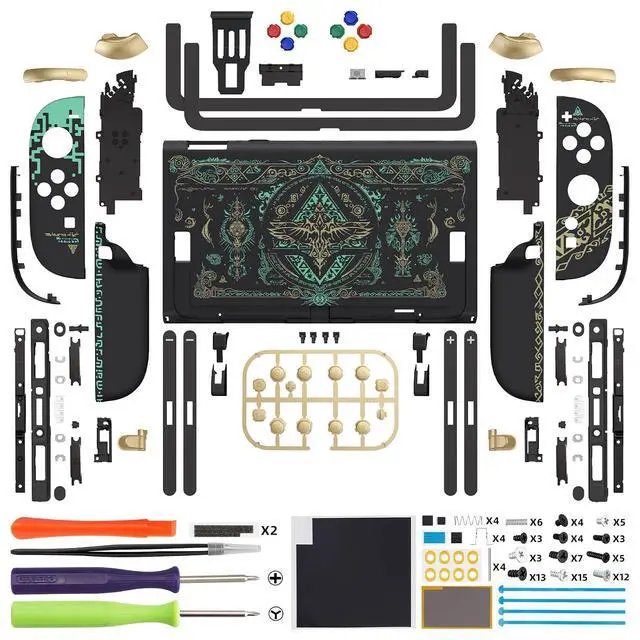 Alt view image 2 of 7 - DIY Replacement Shell Buttons for Nintendo Switch 2, Full Set Back Plate Controller Housing with Buttons for Switch 2 Handheld Console & Joycon 2 - Deluxe Version - Totem of Kingdom Black @