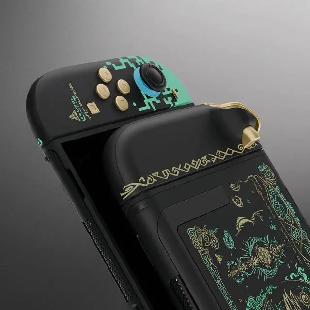 Alt view image 6 of 7 - DIY Replacement Shell Buttons for Nintendo Switch 2, Full Set Back Plate Controller Housing with Buttons for Switch 2 Handheld Console & Joycon 2 - Deluxe Version - Totem of Kingdom Black @