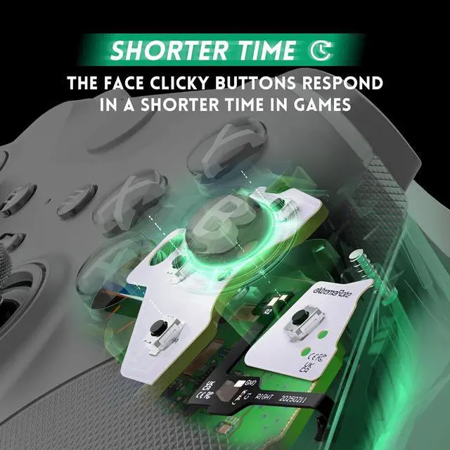 Alt view image 4 of 7 - Light Version Whole Clicky Kit for Xbox Elite Series 2 Controller Shoulder ABXY Buttons, Ergonomic Tactile Switches LT RT A B X Y Mouse Clicky for Xbox Elite 2 Core Controller (Model 1797) @