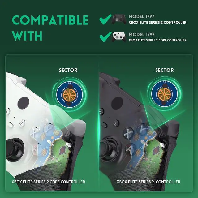 Alt view image 7 of 7 - Light Version Whole Clicky Kit for Xbox Elite Series 2 Controller Shoulder ABXY Buttons, Ergonomic Tactile Switches LT RT A B X Y Mouse Clicky for Xbox Elite 2 Core Controller (Model 1797) @