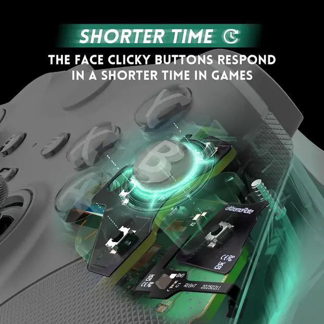 Alt view image 4 of 7 - Whole Clicky Kit for Xbox Elite Series 2 Controller Shoulder ABXY Buttons, Ergonomic Tactile Switches LT RT A B X Y Mouse Click Kit for Xbox Elite Series 2 Core Controller (Model 1797) @