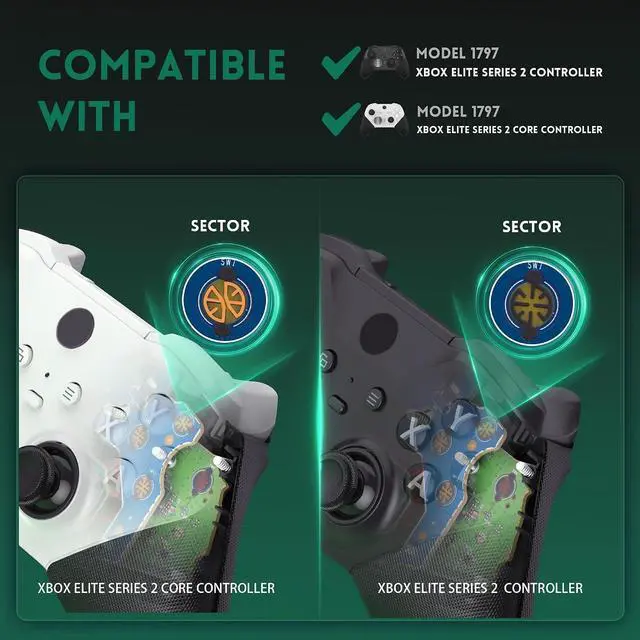 Alt view image 7 of 7 - Whole Clicky Kit for Xbox Elite Series 2 Controller Shoulder ABXY Buttons, Ergonomic Tactile Switches LT RT A B X Y Mouse Click Kit for Xbox Elite Series 2 Core Controller (Model 1797) @